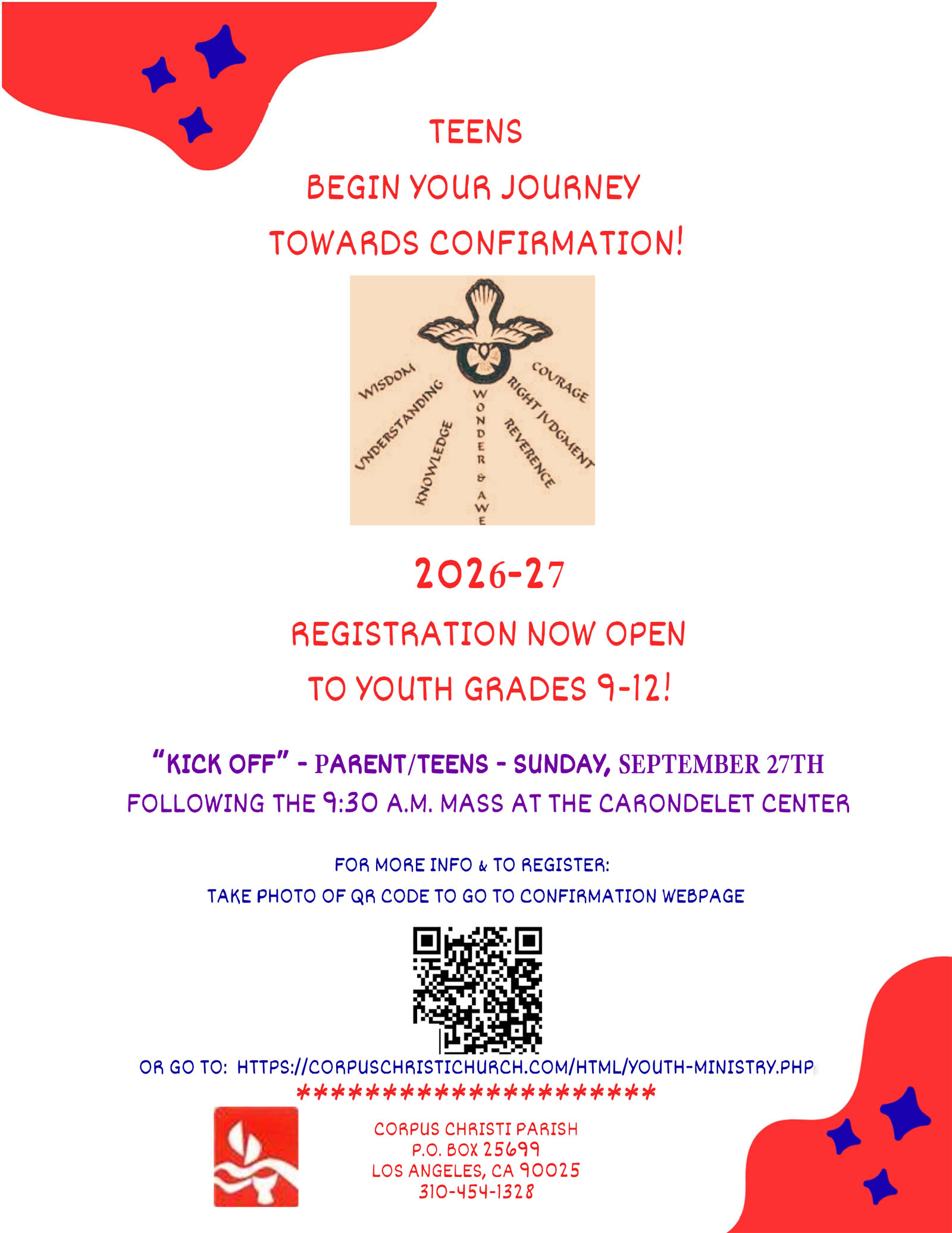 Confirmation flier 2026-27